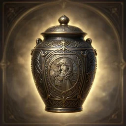 man, a soul jar hanging from he's neck portrait, backlight, rim lighting, deep focus, d & d, fantasy, intricate, elegant, highly detailed, digital painting, artstation, concept art, matte, centered, sharp focus, illustration, hearthstone, art by artgerm, greg rutkowski and alphonse mucha