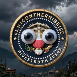 US president with googly eyes