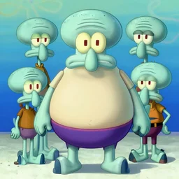 big buff 6 pack squidward
