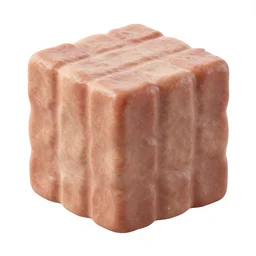 digital art of a flesh cube, 3d render