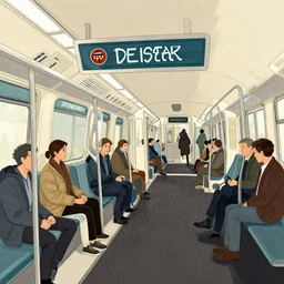 parisian subway, illustration by victo ngai