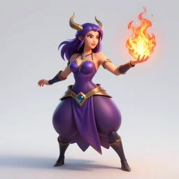 The sorceress casting a fire ball, league of legends, tiny abdomen & inflated hips body, too much realistic eyes, highly detailed, digital painting, artstation, concept art, smooth, sharp focus, illustration, ArtStation, art by 100% Hearthstone