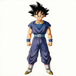 a oil / watercolor painting full body character portrait of a homeless saiyan in the style of moebius in the style of leonard boyarsky trending on artstation deviantart pinterest detailed photorealistic highlights and shadow hd 8 k post - processing high resolution