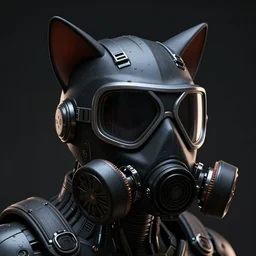 machine cat the assassin, black gas mask, love death & robots, headshot, cyberpunk, unreal engine, highly detailed, c 4 d, houdini, smooth lines, dark background, cinematic lighting, 8 k, artstation, concept art, sharp focus, illustration, aesthetic