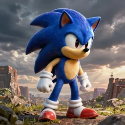 sonic the hedgehog in the binding of isaac, matte painting ,full of details, artwork by tomer hanuka
