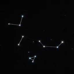 pitch black outer space, with some constellations visible, matte painting, concept art, 4 k