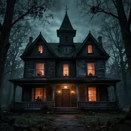 a haunted house,
