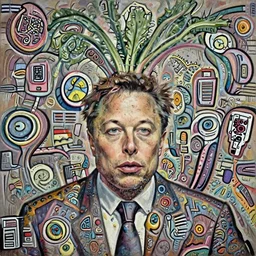 realistic portrait beautiful painting elon musk mutate into a beets mutant. horror, created by thomas kinkade and michaelangelo