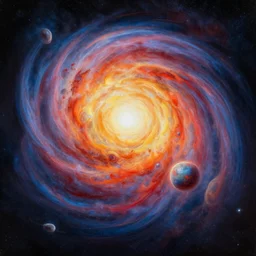 the big bang, concept art, painting, colourful, highly detailed