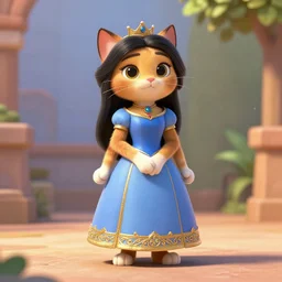princes jasmin, anthropomorphic cat, in the style of zootopia, highly detailed, full body shot - n 6