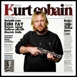 old fat kurt cobain advertising gun front page