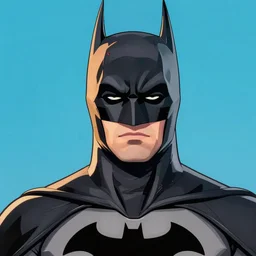 portrait of batman by ryan ottley, intricate detail, cel shading, trending on artstation, vibrant colors