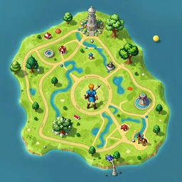 zelda links awakening map artwork digital art trending on artstation