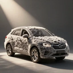 a car made out of hair