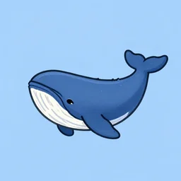 simple cartoon art of a whale