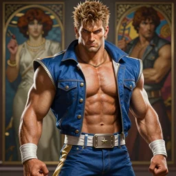 ultra realistic jack mcbrayer as guile from street fighter,, 4 k, ultra realistic, detailed focused art by artgerm and greg rutkowski and alphonse mucha