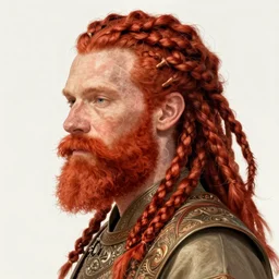forest whitaker, redhead braided beard and redhead dreadlocks, intricate, elegant, highly detailed, artstation, sharp focus, illustration, mandy jurgens, rutkowski, mucha