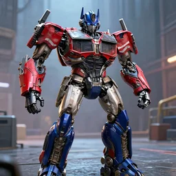 transformers robot acting in an action scene in the matrix movie