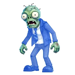 a zombie, blueprint, pixel art, very detailed, hi res, white background