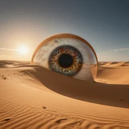 landscape photo of desert that looks like an eyeball