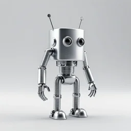 A propaganda, plastic simple funny mechanical mechabot characterdesign toy sculpture made from chrome wires and tubes by moebius, by david lachapelle, by angus mckie, by rhads, by jeff koons, in an empty studio hollow, c4d