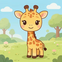 Chibi version of giraffe