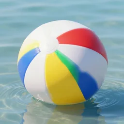 beach ball in the ocean
