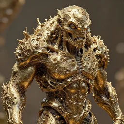 concept art of fractal patterned bismuth golem, consists of metallic bismuth fractalization, extremely high details, masterpiece, photorealistic, hyperrealism, vray, octane render, volumetric lighting, depth of field, bokeh, artstation, cgsociety by johannen voss, greg broadmore