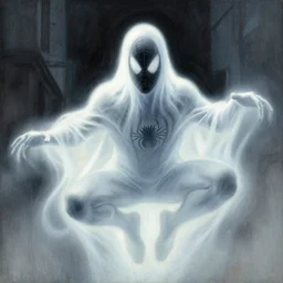 a highly detailed ghostly! painting of peter parker as a ghost, by james gurney, greg rutkowski, by craig mullins