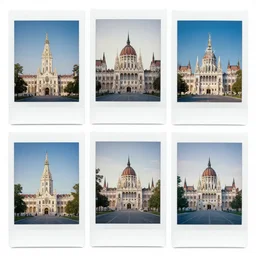 collage of polaroid photograph of ( ( ( ( ( ( ( ( gyor, the most important city of northwest hungary, the capital of gyor - moson - sopron county and western transdanubia region ) ) ) ) ) ) ) ), summer, july of 1 9 7 8