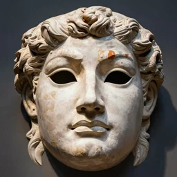 a gigantic mask of Oz made by Michelangelo