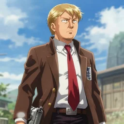 Donald Trump in attack on titan