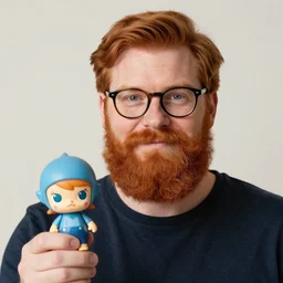 ginger bearded man with glasses, amiibo