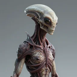 hyper realistic unreal engine octane render of an alien, high quality