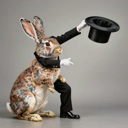 a magician pulling a hat out of a rabbit painted by greg rutkowski wlop