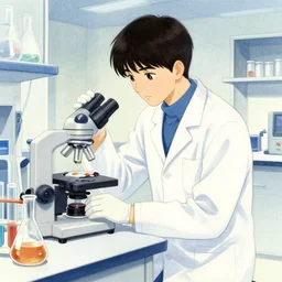biochemical lab, fantasy, drawn by yoshitoshi abe