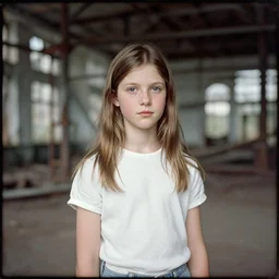 a beautiful young girl in an abandoned soviet factory, daguerreotype by edward hopper, by henri rousseau, by Bosch, art noveau, highly detailed, strong lights, liminal, eerie, Bright pastel colors, octane render, 8k,
