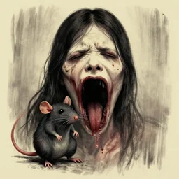 the scream, but with a rat!!!!!!!!! instead of a ( ( ( ( person ) ) ) ), rat!!!!!!!!!!!!!!!!!!!!!!!