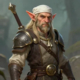 mushkin portrait as a dnd halfling character fantasy art.