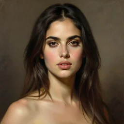 portrait of eva mendes, highly detailed painting by gaston bussiere, craig mullins, j. c. leyendecker 8 k