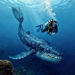 old drawing of a scuba diver fighting against a kraken underwater, under water scenery, dramatic lighting, intense, epic, drawing