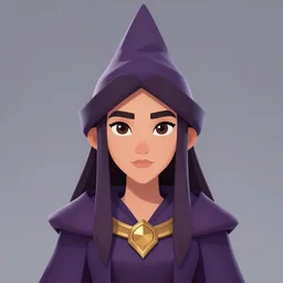 masterpiece head-on symmetrical centered painted portrait, Maya Ali as D&D sorcerer, cell-shaded, wearing wizard robes, elegant, tarot card background, in the style of ROSSDRAWS and Ruan Jia and Ross Tran and Alphonse Mucha and Ayami Kojima and Charlie Bowater and Karol Bak and Jean Delville, rich bright colours