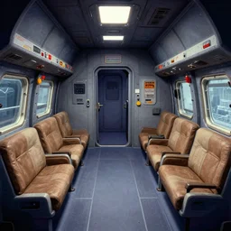 Concept art of inside an officer's living quarters on a spaceship, from a space themed point and click 2D graphic adventure game, made in 1999, high quality graphics