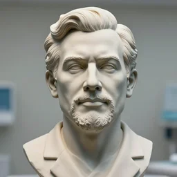 a highly detailed sculpture portrait of a dentist, james gurney, james jean