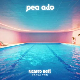 a large swimming pool with a tiled ceiling, an album cover by ricardo bofill, behance, photorealism, vray tracing, vray, chillwave