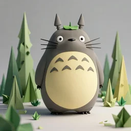 totoro in one punch man film still zaha hadid real - life origami forests with a full still life film still commercial photo of real - life intricate origami plant, perfect eyes, cinestill, 8 k