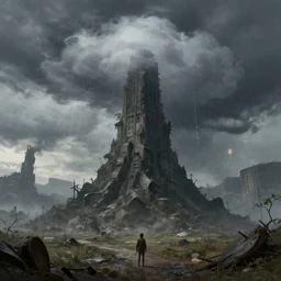 ⛈️, post apocalyptic, inspired by Quentin Mabille, trending on artstation, 4k