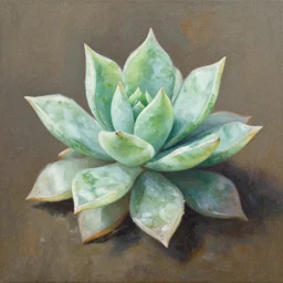 beautiful jade plant painting by bob ross