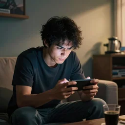 xqc raging while playing clash royale on his phone, his messy room is in the background