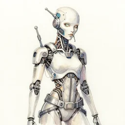 a watercolor ink painting of a cybernertic punk / raver in the style of jean giraud in the style of moebius trending on artstation deviantart pinterest detailed realistic hd 8 k high resolution